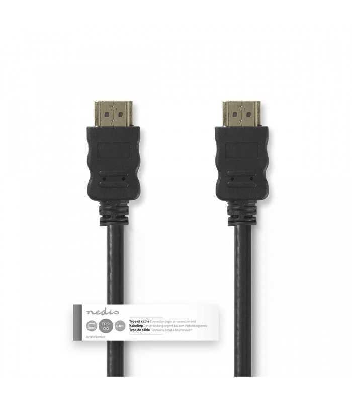 Cablu HDMI 4K 10.2Gbps cu ethernet tata-tata aurit 15m Nedis