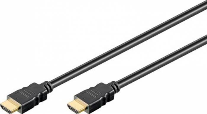 Cablu HDMI HiSpeed contacte aurite 2.5m Goobay 51827