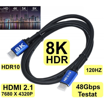 Cablu HDMI v2.1 4K 8K 60Hz 5m tata-tata