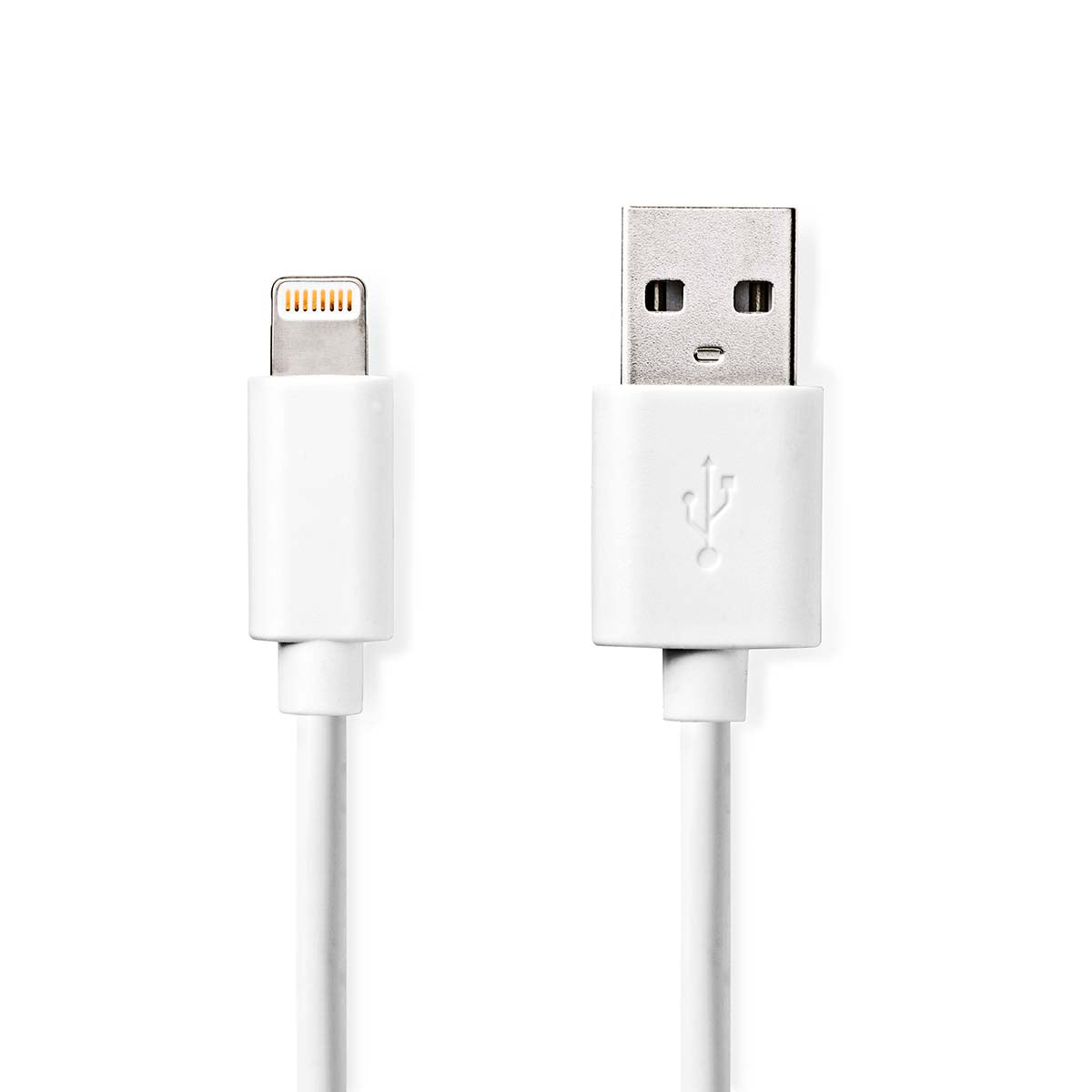 Cablu incarcator/date Apple Lightning 8-Pini - USB-A tata 1m 2.4A alb Nedis