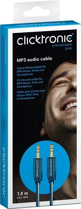 Cablu Jack 3.5 mm - 3.5 mm audio 1m tata-tata stereo Profesional Clicktronic