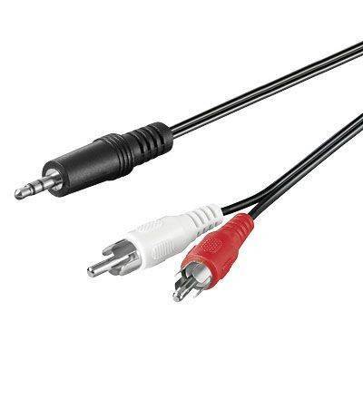 Cablu Jack 3.5 mm stereo la 2x RCA 1.5m cupru Goobay