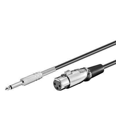 Cablu Jack 6.35 mm mono la XLR mama 6m Goobay