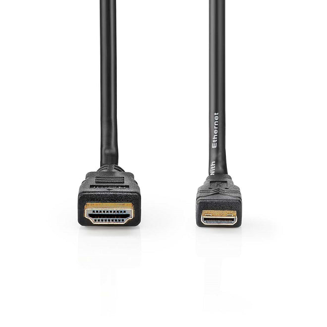 Cablu mini HDMI - HDMI 3m High Speed 4K 30Hz 10.2Gbps cu Ethernet Nedis