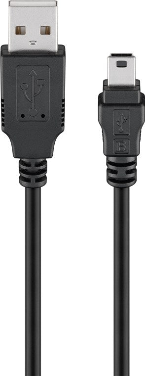 Cablu mini USB B tata - USB 2.0 tata 1m negru