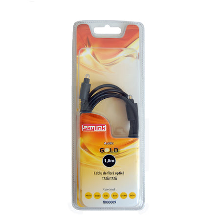 Cablu optic Toslink 1.5m gold audio digital