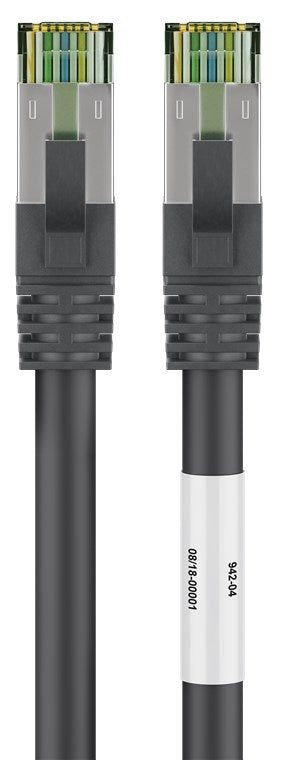 Cablu patchcord Cat8.1 SFTP 0.25m PiMF 2000MHz RJ45 cupru negru Goobay