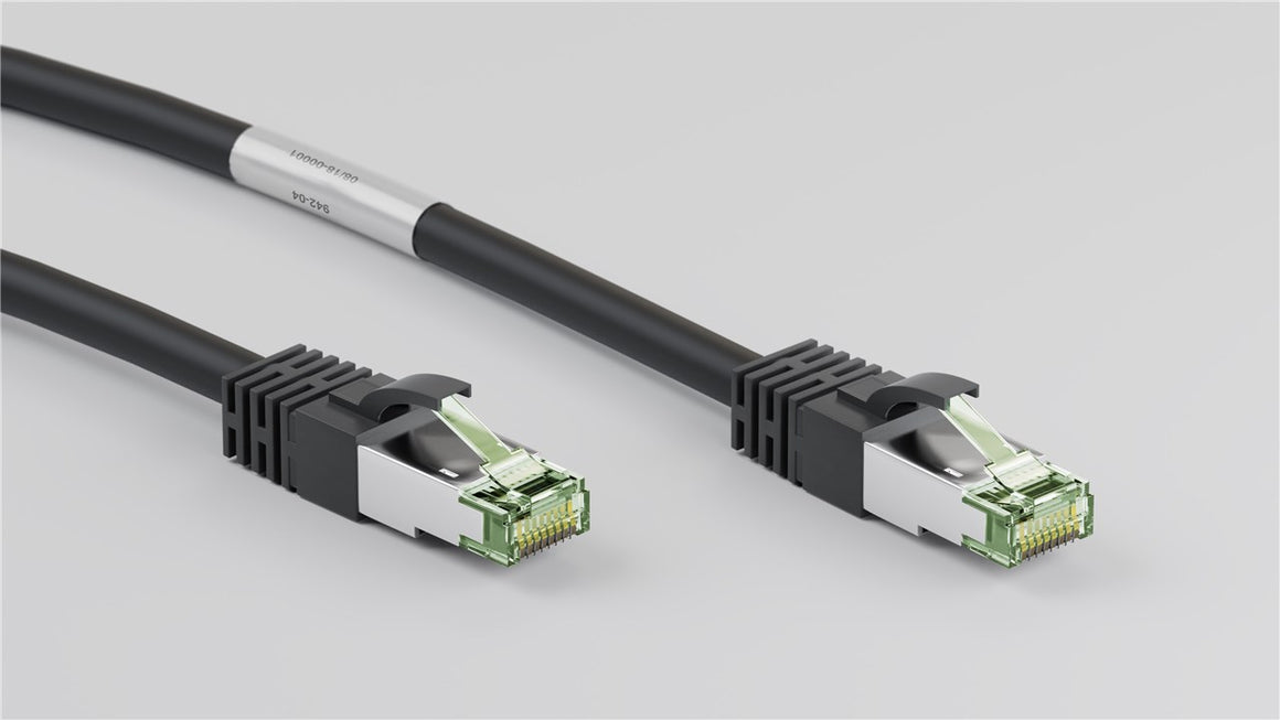 Cablu patchcord Cat8.1 SFTP 0.25m PiMF 2000MHz RJ45 cupru negru Goobay