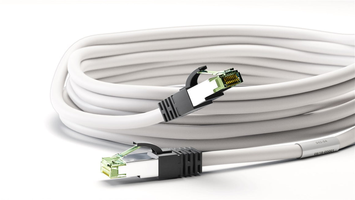 Cablu patchcord Cat8.1 SFTP 3m alb PiMF 2000MHz RJ45 cupru Goobay