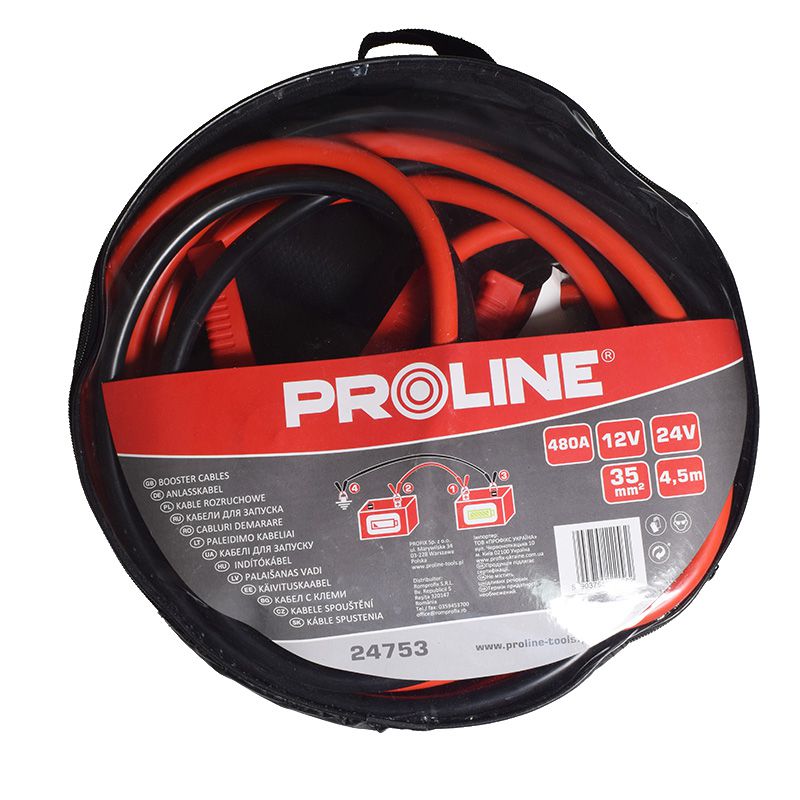 Cablu pornire auto cu crocodili 4.5m 480A PROLINE