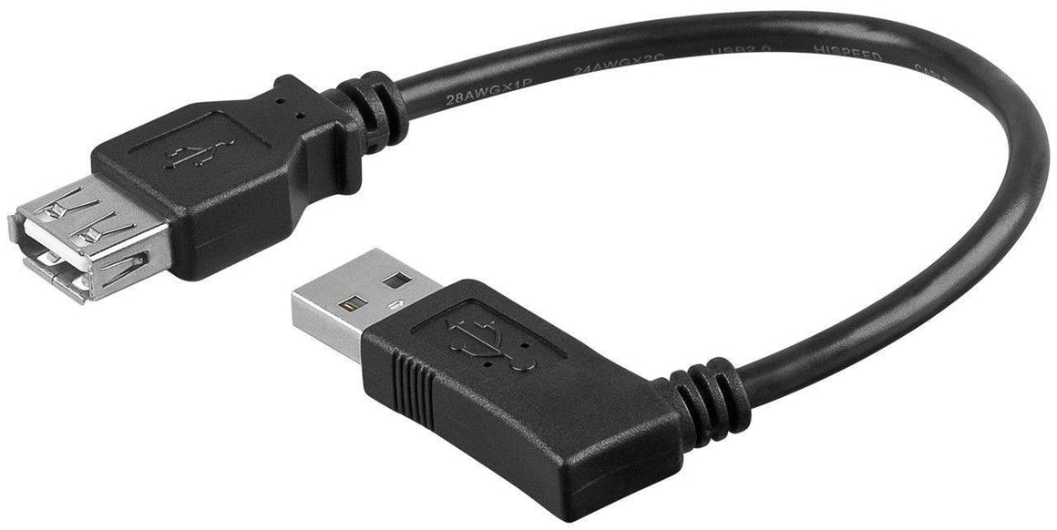 Cablu prelungitor USB 2.0 Hi-Speed A tata 90 - A mama drept 0.3m Goobay