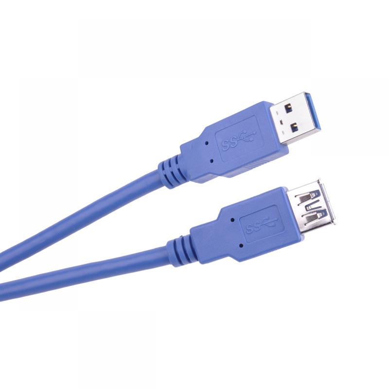 Cablu prelungitor USB 3.0 A tata - A mama 1.8m albastru
