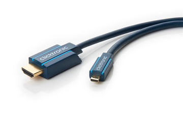 Cablu Profesional 2m micro HDMI - HDMI Ultra HD 4K 60Hz cu Ethernet OFC AWG32 aurit Clicktronic