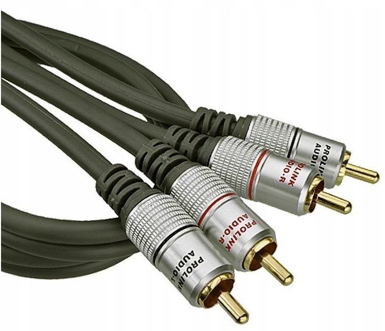 Cablu RCA mufa tata x2 din ambele parti 5m negru PROLINK TCV4270-5.0