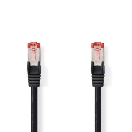 Cablu SFTP Cat6 30m negru RJ45 tata - RJ45 tata Nedis