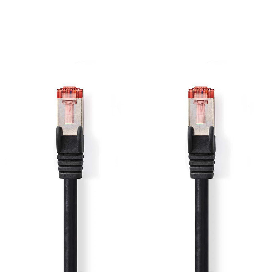 Cablu SFTP Cat6 30m negru RJ45 tata - RJ45 tata Nedis