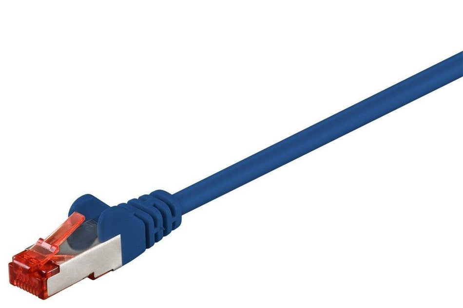 Cablu SFTP PiMF CAT6 albastru 1.5m patchcord cupru ecranat 2x RJ45 Goobay