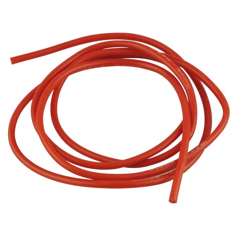 Cablu siliconic multifilar 16AWG 1.31mm2 rosu 1m liniar