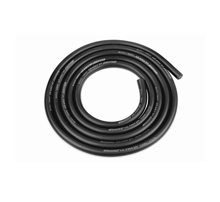 Cablu siliconic multifilar 8AWG 8.36mm2 negru 1m