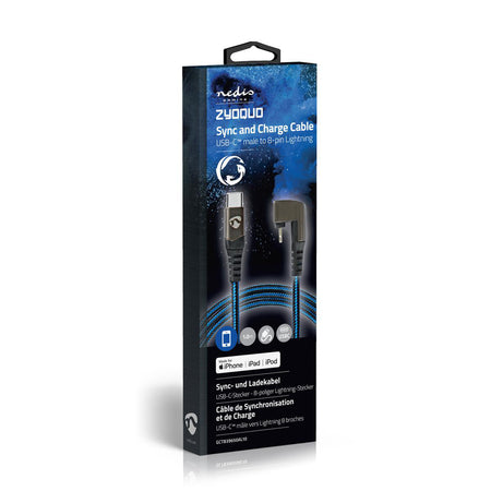 Cablu sincronizare incarcare USB Type C - Lightning 180 1m NEDIS