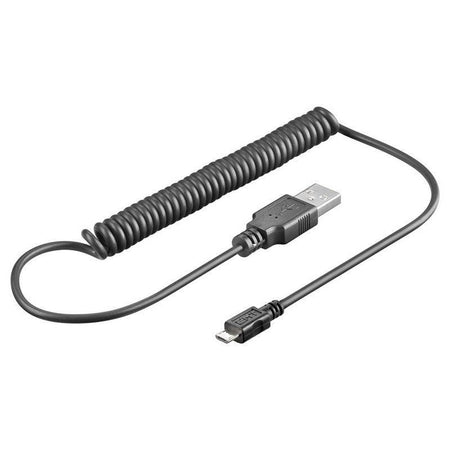 Cablu spiralat USB la micro USB 1m Goobay