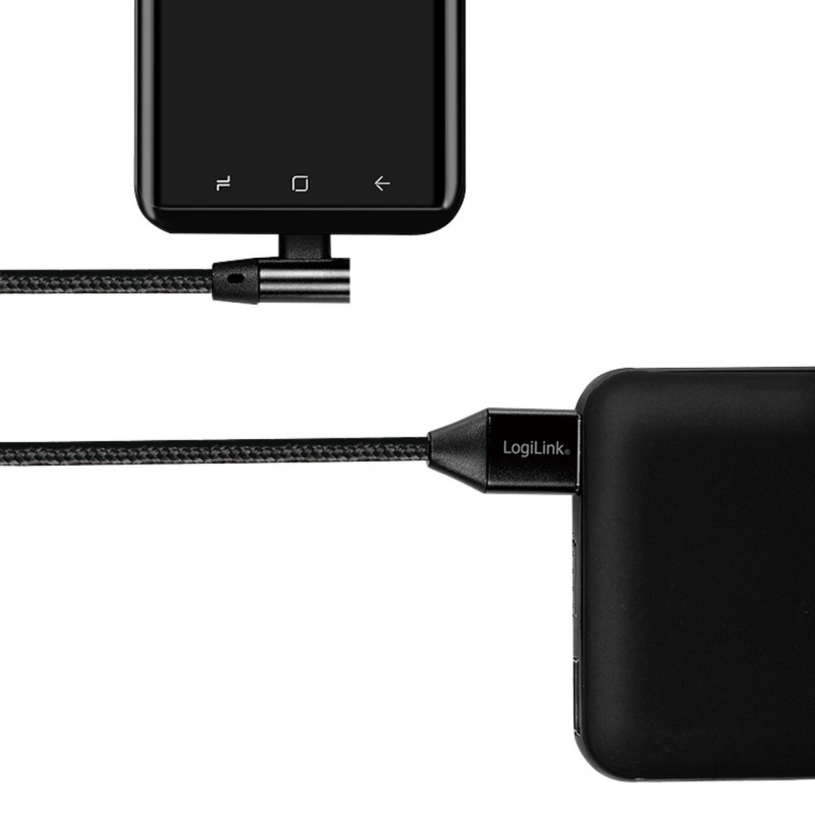 Cablu USB 2.0 A mufa tata - USB Type C mufa tata in unghi 0.3m LOGILINK CU0137