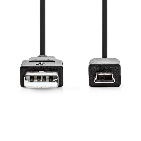 Cablu USB 2.0 A tata - Mini USB 5-pini tata 5m negru NEDIS