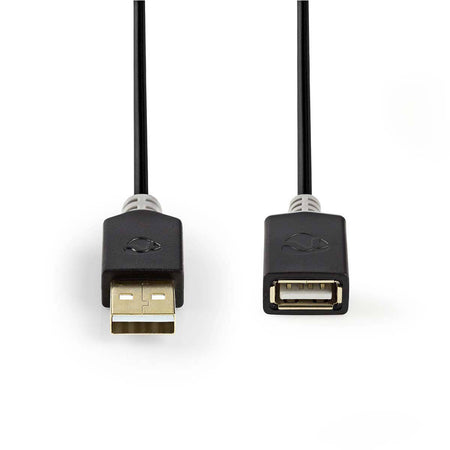 Cablu USB 2.0 A tata - USB A mama 2m Nedis