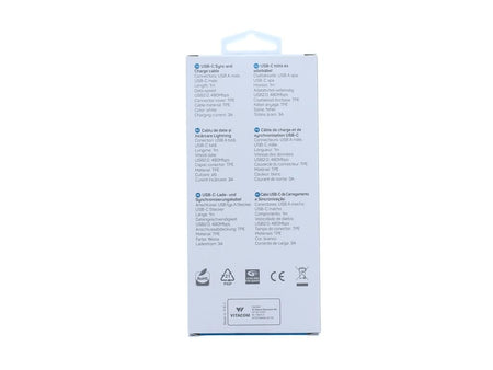 Cablu USB 2.0 A tata - USB type C 1m 3A alb Well CABLE-USB/USBC-1WE06-WL