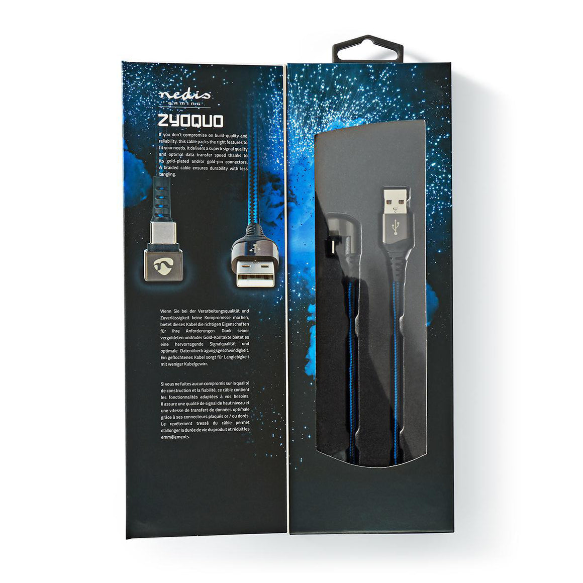Cablu USB 2.0 A tata - USB Type C tata conector gaming 180 2m NEDIS
