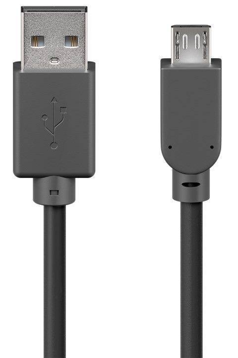 Cablu USB 2.0 - micro USB 0.3m negru Goobay