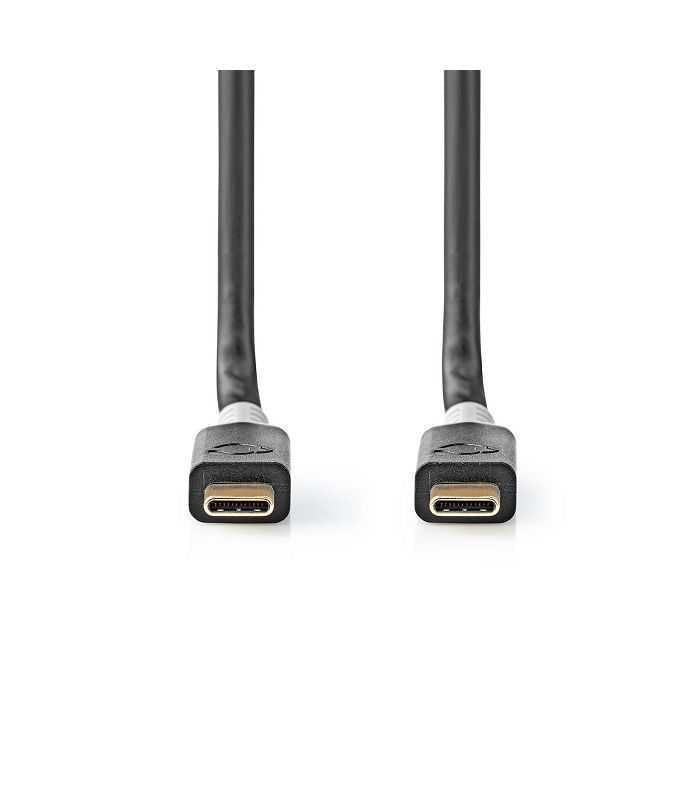 Cablu USB 3.2 Gen 2x2 type C tata-tata 1m 100W 5A 20Gbps antracit Nedis