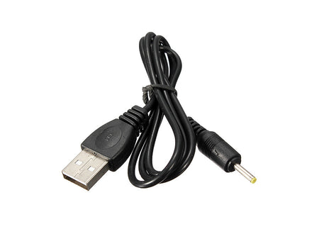 Cablu USB A mufa - DC 2.5/0.7 mufa drept negru 0.8m 5-50°C AKYGA AK-DC-02