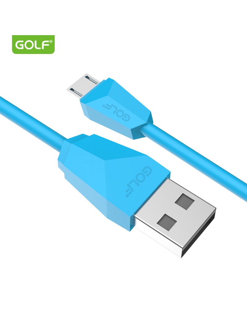 Cablu USB la micro USB Golf Diamond Sync Cablu albastru 1m 2A GC-27m