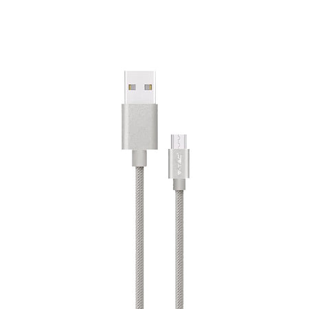 Cablu USB TYPE C 1m argintiu 2.4A PLATINUM EDITION V-Tac SKU-8492