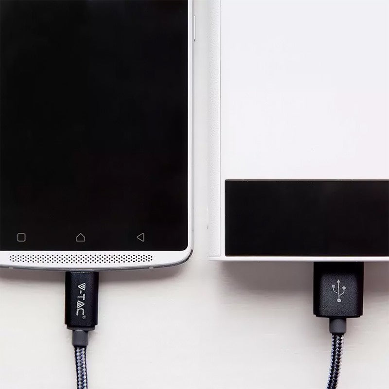 Cablu USB TYPE C 1m negru 2.4A PLATINUM EDITION V-Tac SKU-8491