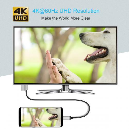 Cablu USB Type C - HDMI Choetech XCH-M180 PD 60W 1.8m negru
