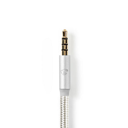 Cablu USB TYPE C tata - Jack 3.5 mm tata 1m aurit argintiu Nedis