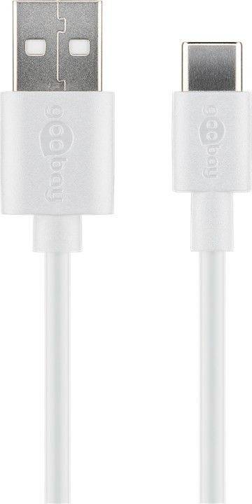 Cablu USB Type C tata - USB 2.0 tata 1m 3A 0.48Gbit/s alb Goobay