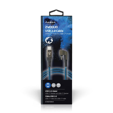 Cablu USB Type C tata - USB Type C tata conector gaming 180 2m NEDIS