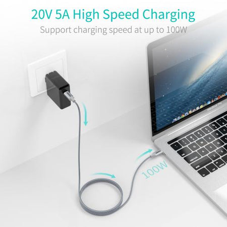 Cablu USB Type C - USB Type C PD 100W 1.8m gri Choetech XCC-1002-GY