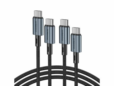 Cablu USB type C - USB type C PD 60W 3A 2m negru textil Choetech XCC-1015-BK