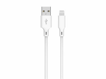 Cablu USB2.0 A tata - Lightning 2m 2.4A alb Well