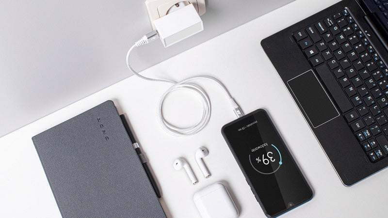 Cablu USB2.0 A - USB type C 0.5m alb panzat Rebel