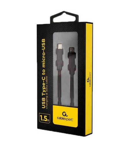 Cablu USB2.0 USB B micro mufa tata - USB type C mufa tata 1.5m negru GEMBIRD CC-USB2-CMMBM-1.5M