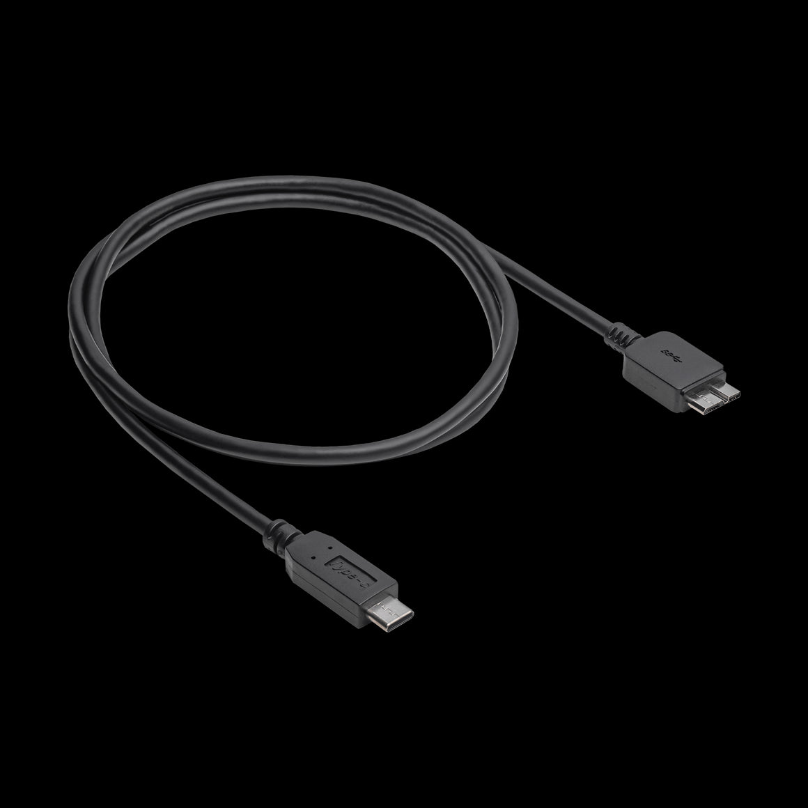Cablu USB3.0 USB B micro mufa tata - USB type C mufa tata nichelat 1m negru AKYGA AK-USB-44