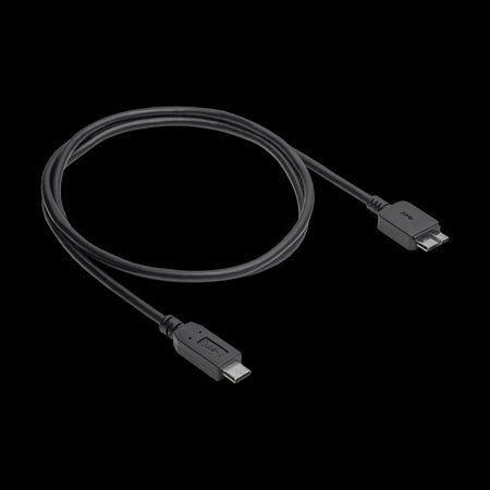 Cablu USB3.0 USB B micro mufa tata - USB type C mufa tata nichelat 1m negru AKYGA AK-USB-44