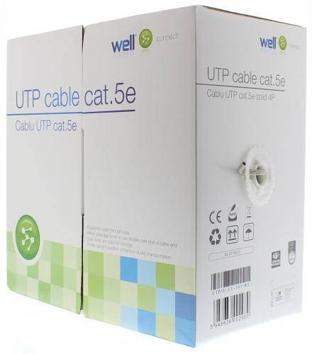 Cablu UTP CAT5e 8 fire din cupru 0.49mm Well