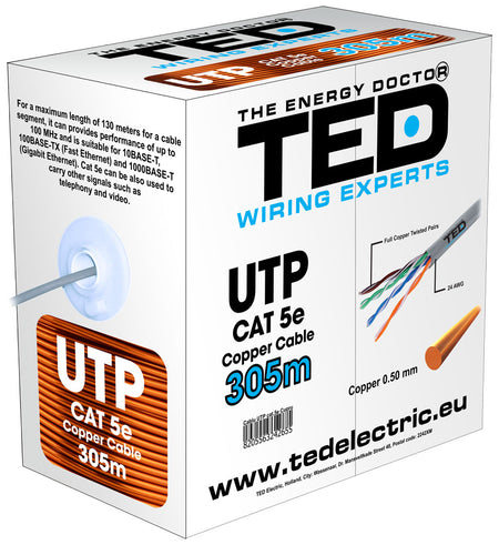 Cablu UTP cat5e cupru integral marca TED Wire Expert