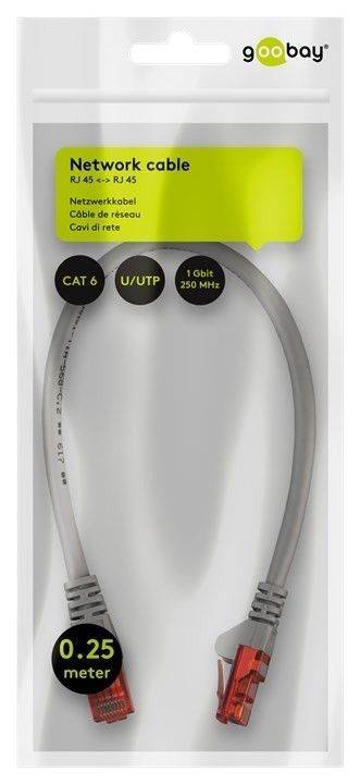 Cablu UTP CAT6 mufat 0.25m patchcord Goobay